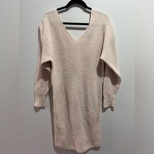 Express cream mini sweater dress size M